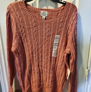 NWT XXL ST. JOHN'S BAY RED MARF KNIT SWEATER